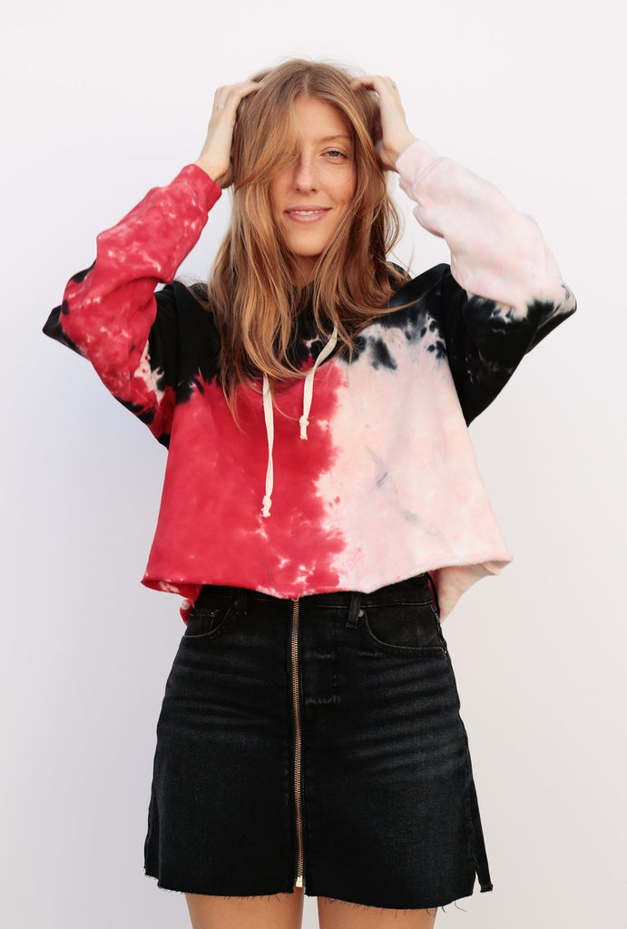 Cropped Raw Hoodie