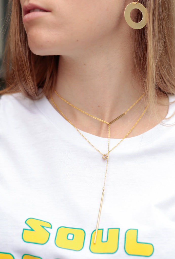 Natural Flow Necklace - Brass