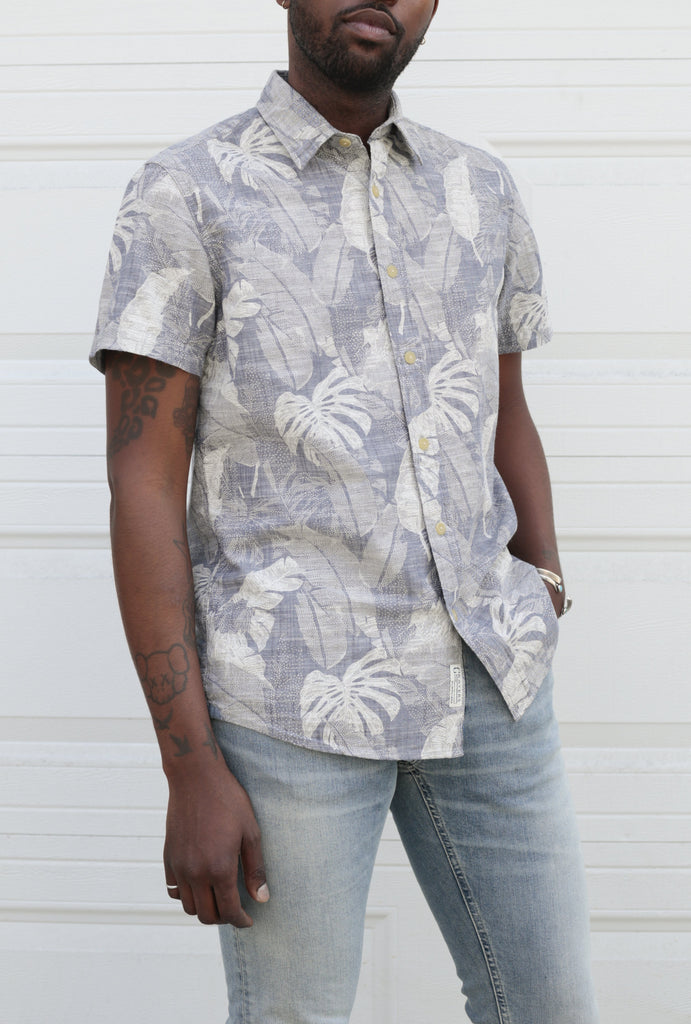 Mr. Chow's Big Leaf Printed Poplin SS