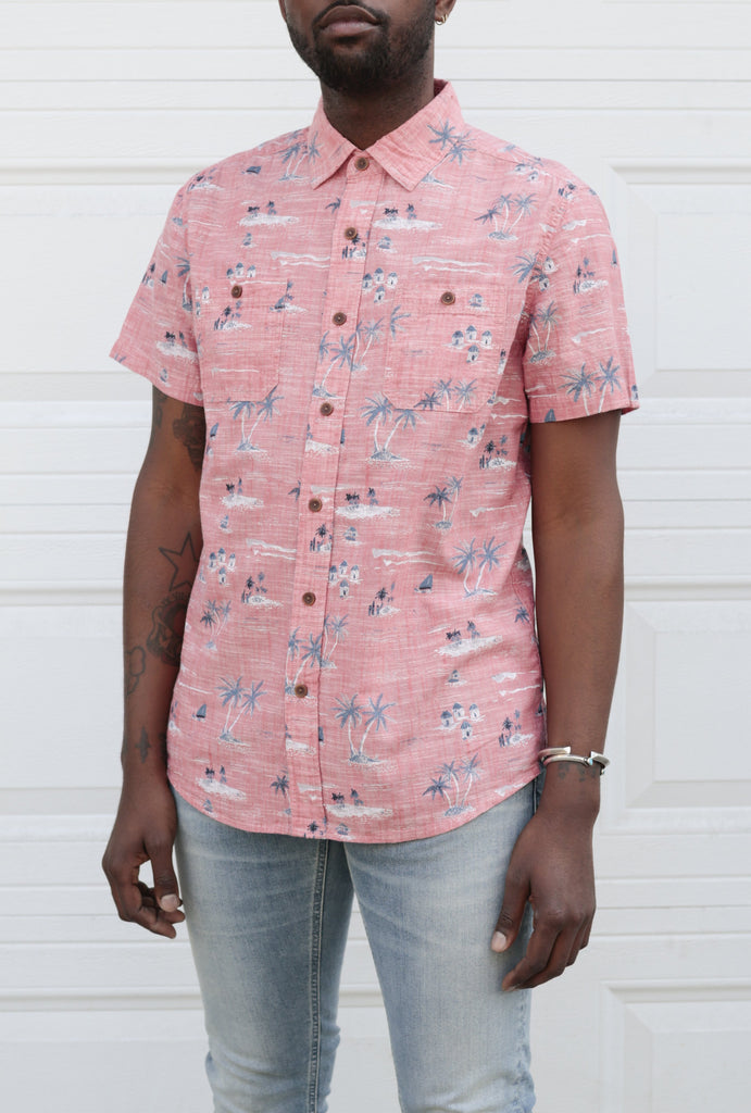 Gilligan's Printed Chambray SS