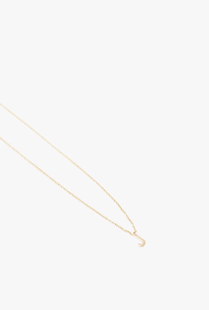 Initial Necklace J - 14kYG - "J"