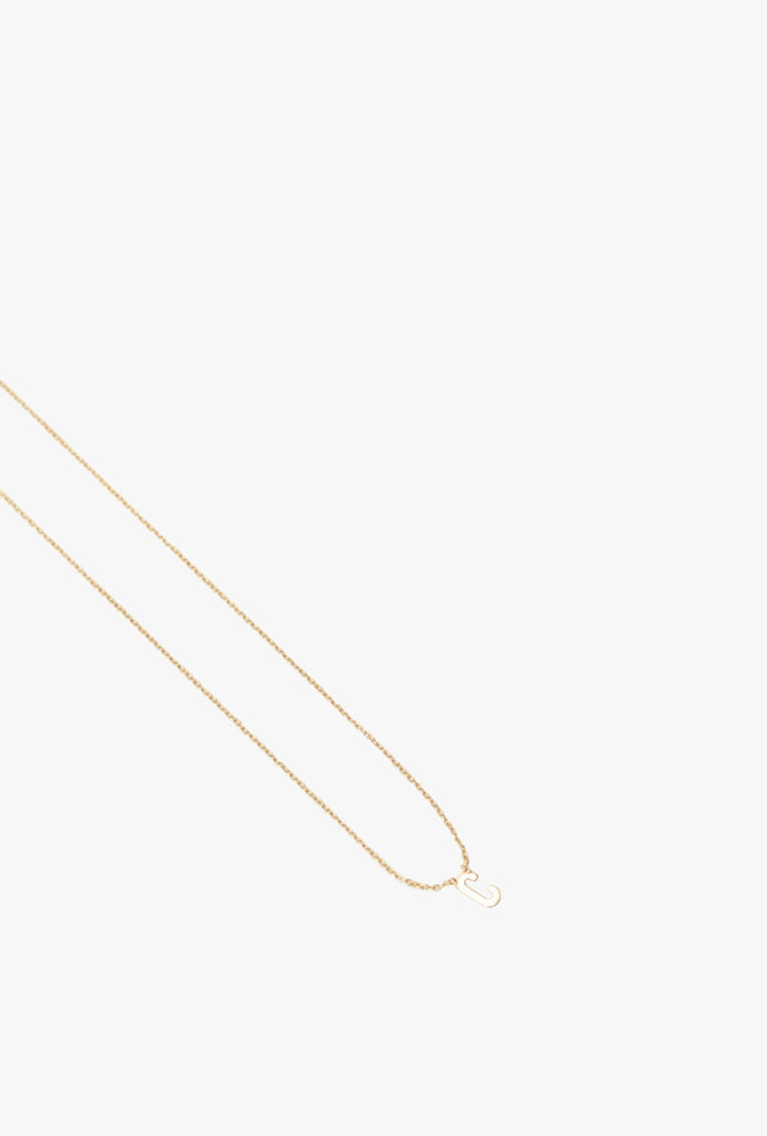 Initial Necklace C - 14kYG - "C"