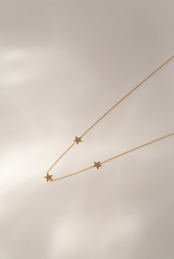 Star Trio Necklace - 14KYG