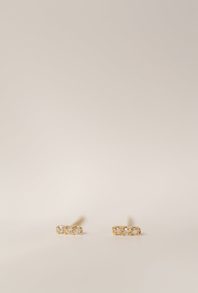 Mini Pave Diamond Stud Earring