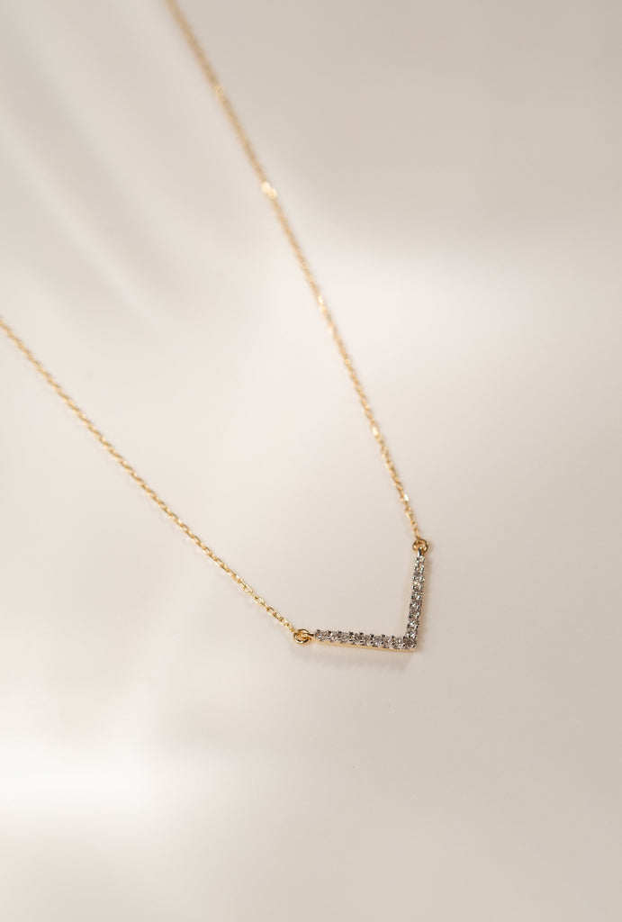 Tiny Pave V Necklace