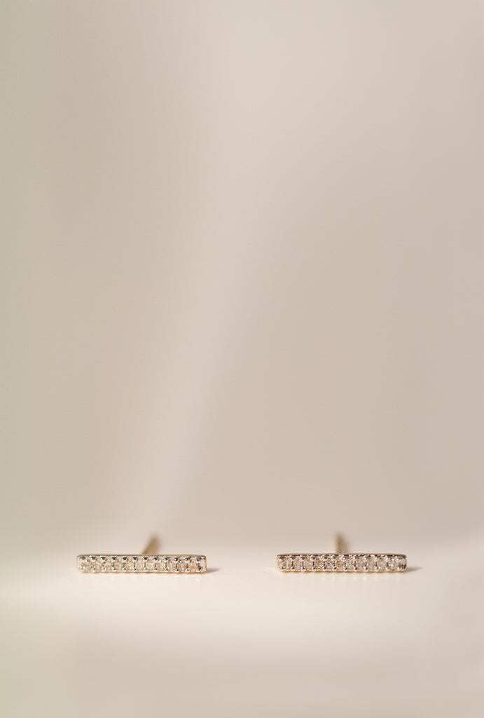 Pave Bar Post Earrings P