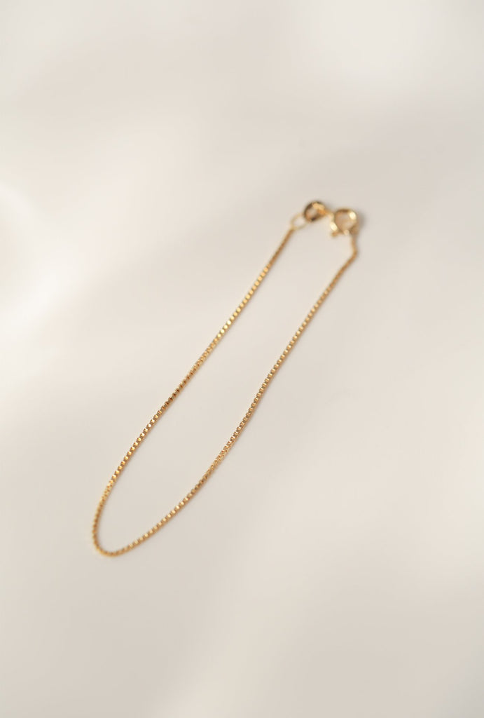 6.5‰۝ Box Bracelet - 14KT