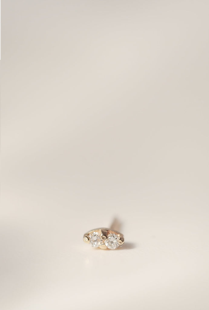 Twin D Earring S - 14KT