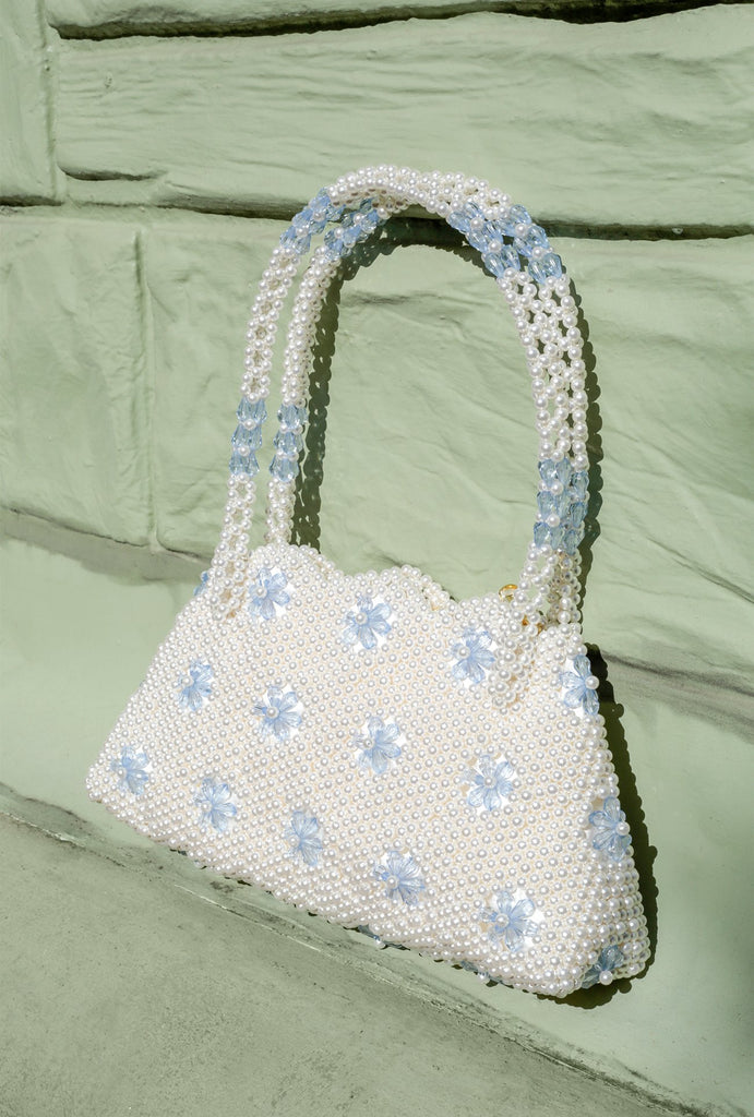 Flower Detail Beaded Bag