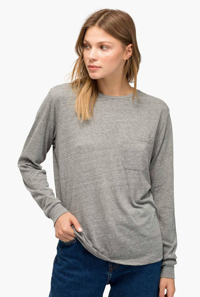 Crew Pocket Long Sleeve Top