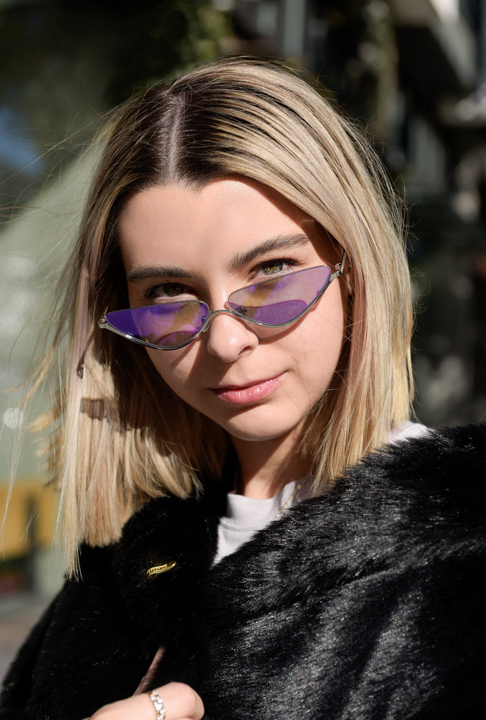 Ash Sunglasses - Silver Amethyst