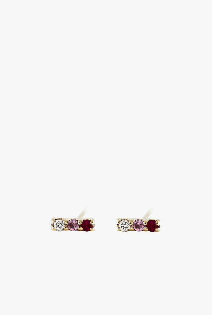 Ombre Sapphire Stud Earrings