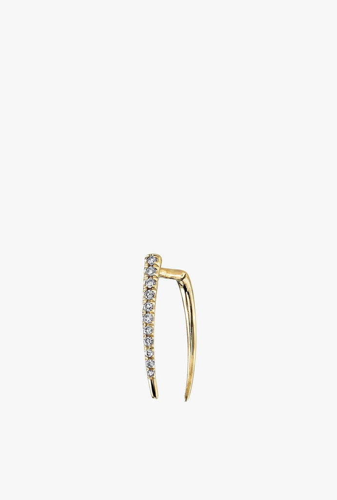 Pave Infinite Tusk Earring S