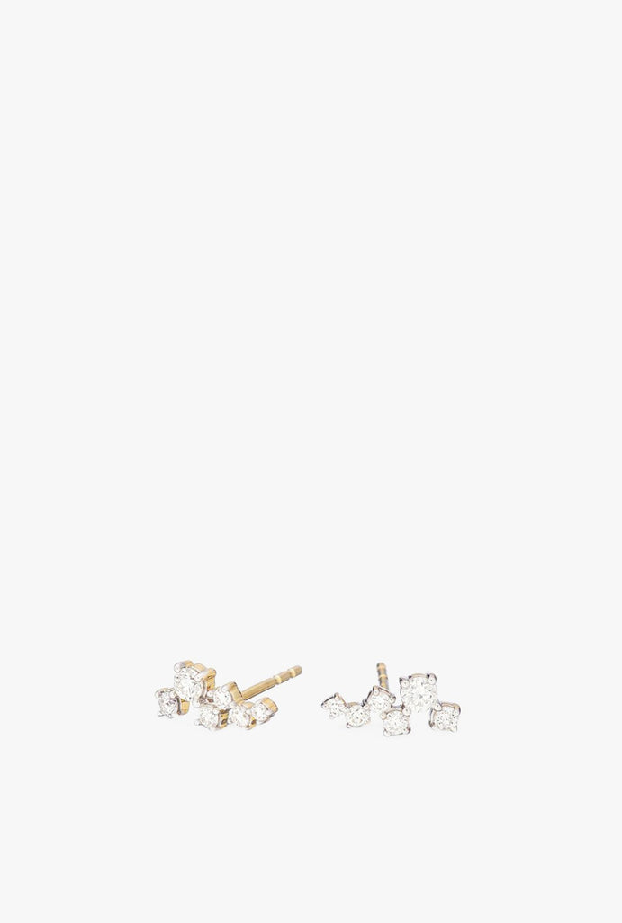 Scattered Diamond Post Earrings P - 14KT