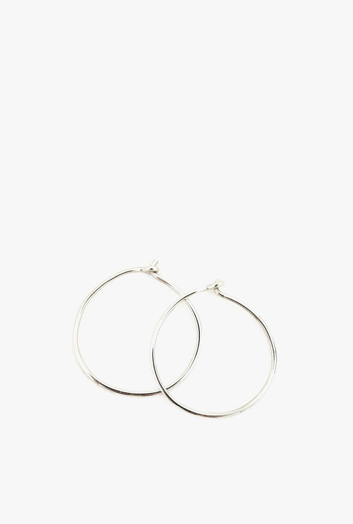Handmade Hoop Earrings P - SILVER