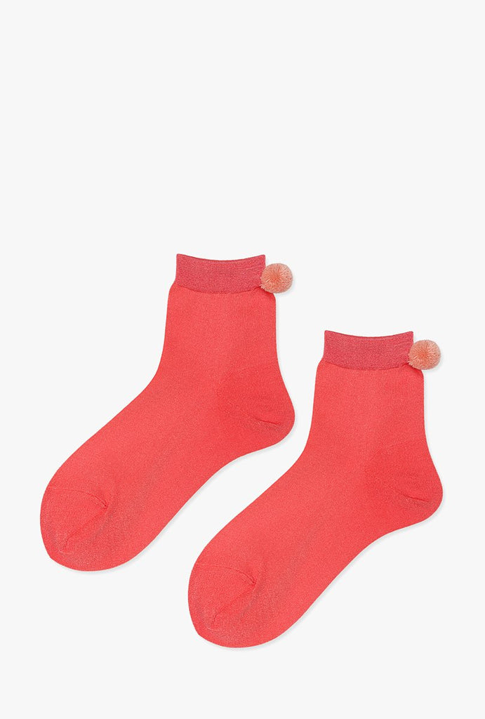 Pom Pom Short Crew Sock