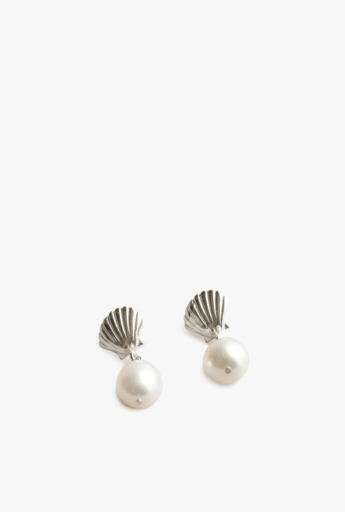 Marcel Pearl Stud Earrings - STERLING SILVER