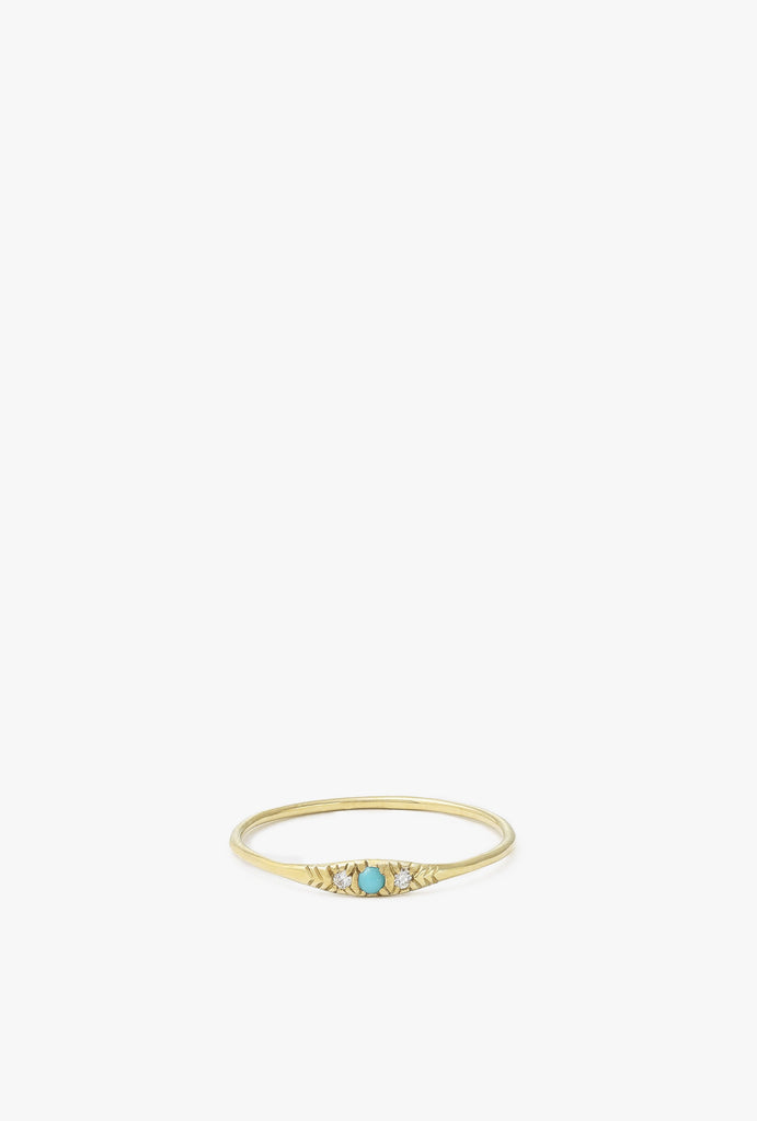 Pave Turquoise Ovate I Ring