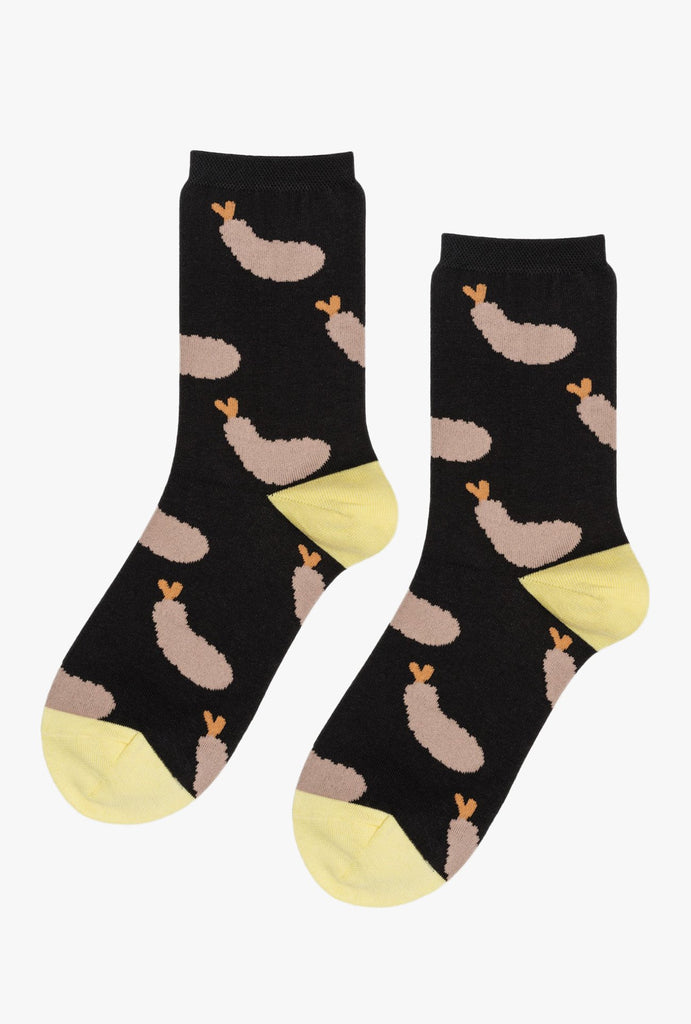 Shrimp Tempura Crew Sock - Charcoal